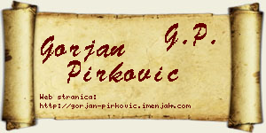Gorjan Pirković vizit kartica